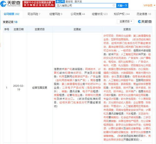 58同城戰(zhàn)略布局再落子 子公司經(jīng)營范圍擴容，人工智能應(yīng)用軟件開發(fā)成新焦點